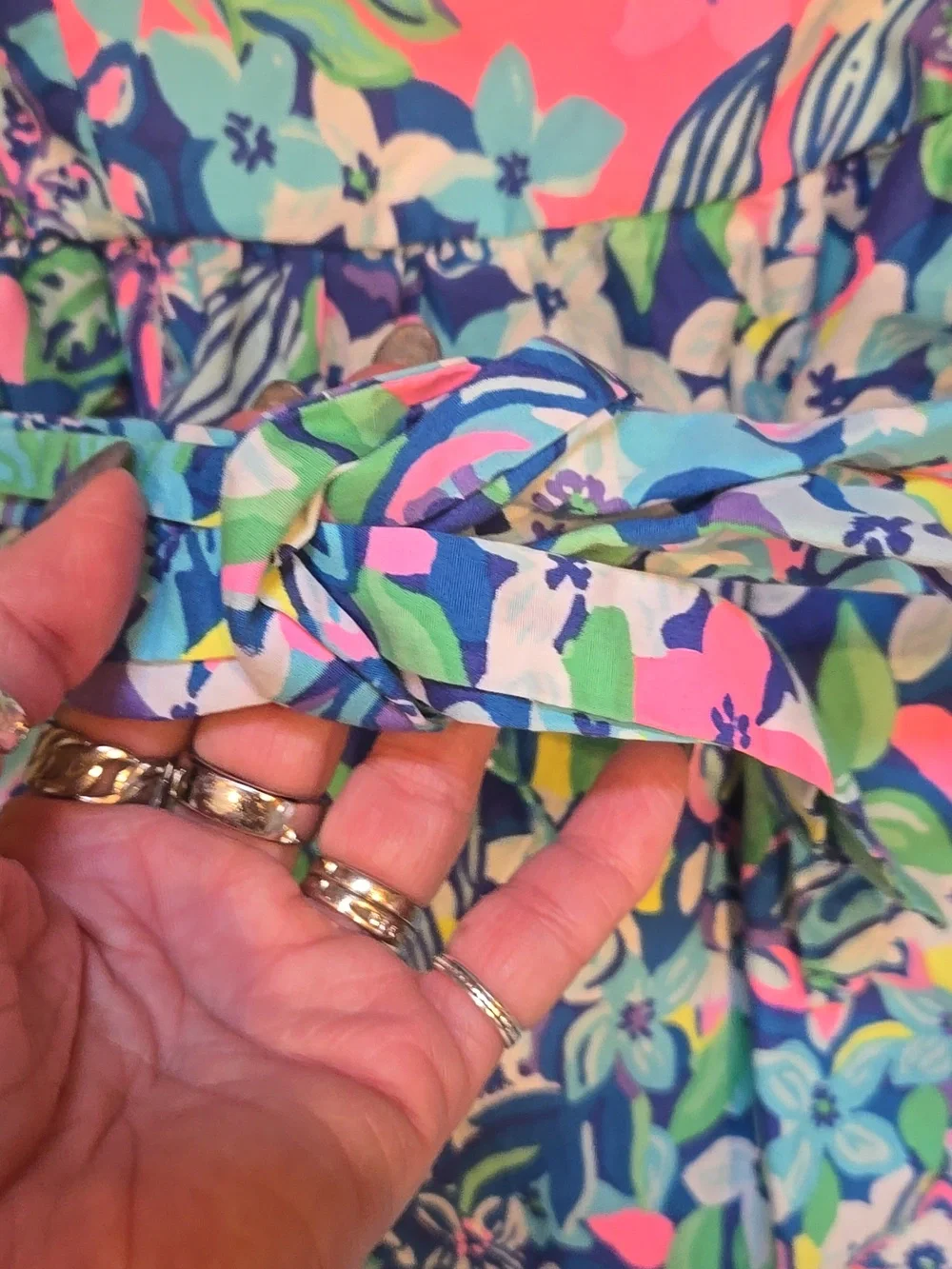 Lilly Pulitzer Off the Shoulder Zalie Midi Floral Dress - Picture 3 of 16